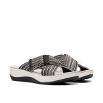 Clarks Women's Arla Wave Black Slide Sandals
