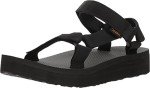 Teva Women's Black W MIDFORM Wedge Sandals