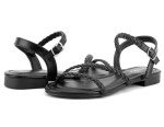 Stylish Black Gladiator Flat Sandals for Women