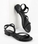 Stylish Black Gladiator Flat Sandals for Women