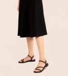 Stylish Black Gladiator Flat Sandals for Women