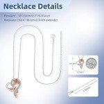 18K White Gold Heart Pendant Necklace for Women