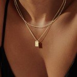 Personalized 14K Gold S Initial Necklace for Women