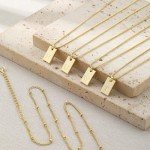 Personalized 14K Gold S Initial Necklace for Women