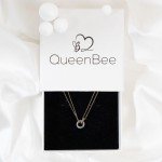 Trendy Gold and Silver Double Ring Necklace