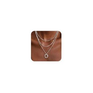 Trendy Silver Layered Necklace Set for Women