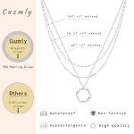 Trendy Silver Layered Necklace Set for Women