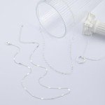 Trendy Silver Layered Necklace Set for Women