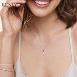 KENIY Sterling Silver Heart Pendant Necklace for Women
