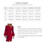 YNIQUE Women's Cocktail Dress Ruffle Hem Formal Dress Lantern Sleeve Work Casual Club Party Slim Short Mini Dress Wine