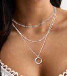 Trendy Silver Layered Necklaces for Women