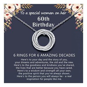60th Birthday Jewelry for Women - Unique Gift