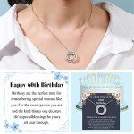 60th Birthday Jewelry for Women - Unique Gift