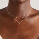 Personalized 14k Gold Plated Initial Necklace for Women