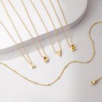 Personalized 14k Gold Plated Initial Necklace for Women