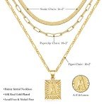 KissYan Gold Layered Initial Letter Necklace Set