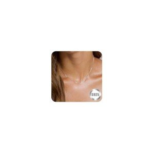 Trendy 925 Sterling Silver Dainty Chain Necklace