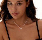 14K Gold Plated Pearl Pendant Necklace for Women