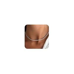 Sewyer CZ Tennis Necklace: 14K Gold & Silver