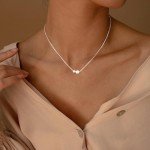 14K Gold Plated Pearl Pendant Necklace for Women