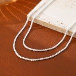 Dainty Layered Silver Necklaces Set for Women