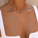 Trendy 925 Sterling Silver Dainty Chain Necklace