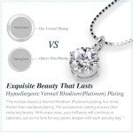 Moissanite Silver Necklace for Women - Stunning Gift