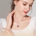 Heart Birthstone Necklace in 925 Sterling Silver