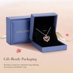 Heart Birthstone Necklace in 925 Sterling Silver