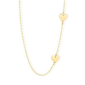 14K Gold Asymmetrical Heart Necklace for Women