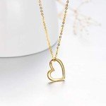 14k Gold Heart Necklace - Perfect Gift for Her
