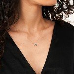 Elegant 14k Gold Diamond Evil Eye Necklace