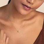 14k Gold Initial "Z" Pendant Necklace for Women