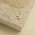 14k Gold Initial "Z" Pendant Necklace for Women