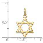 Elegant 14k Gold Star of David Pendant Necklace