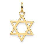 Elegant 14k Gold Star of David Pendant Necklace