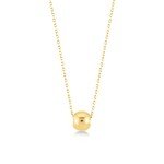 14k Gold Bead Necklace for Women - 18