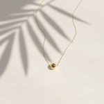 14k Gold Bead Necklace for Women - 18