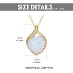 Heart-Shaped White Opal & Diamond Necklace
