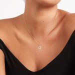 Dainty 14k Gold Sun Pendant Necklace for Women