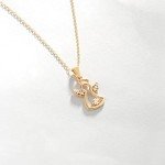 14k Gold Angel Necklace for Women - Dainty Pendant