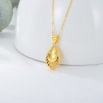 18K Gold Love Necklace with Teardrop Pendant