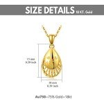 18K Gold Love Necklace with Teardrop Pendant