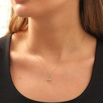 Elegant 14K Gold Ballerina Dancer Necklace