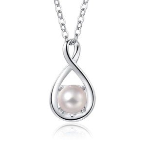 14K White Gold Birthstone Pendant Necklace for Women