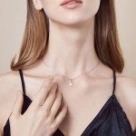 Dainty 14K White Gold Birthstone Infinity Necklace