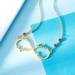 Personalized Infinity Name Necklace in Solid Gold