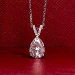 Elegant 14K White Gold Moissanite Pendant Necklace