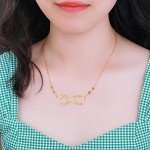 Personalized Infinity Name Necklace in Solid Gold