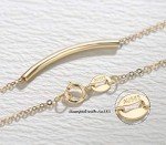 14K Gold Simple Smile Necklace for Women